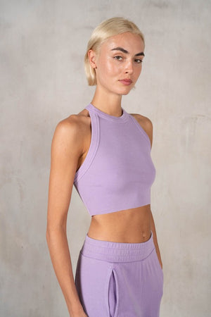 LABIZ Women's Top Halter Neck Crop Top and Pants Set || David's Clothing