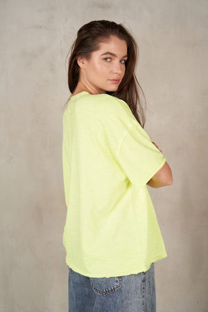 LABIZ Women's Top Raw Edge Cotton Slub T-Shirt || David's Clothing