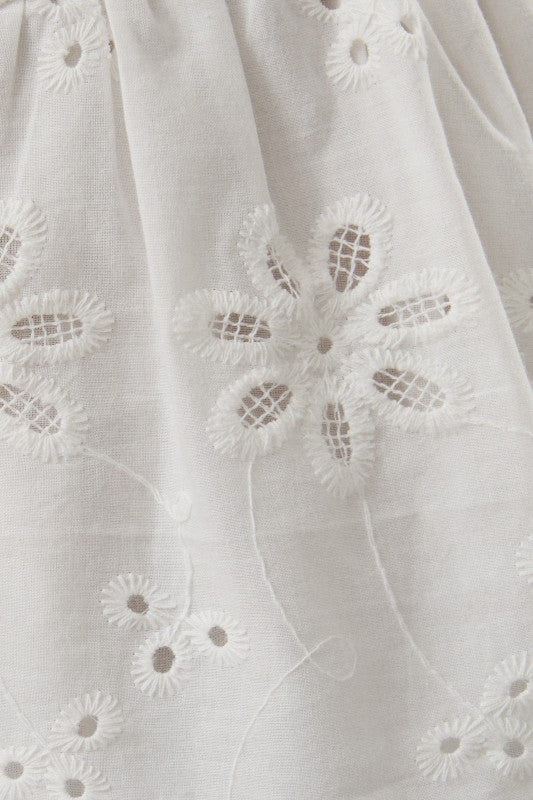 LELIS COLLECTION Women's Dresses Sleeveless V-neck Collared Eyelet Mini Dress