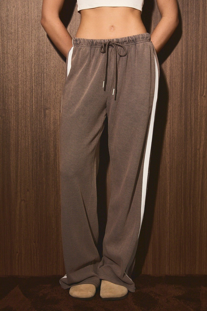 LELIS COLLECTION Women's Pants Side Stripe Thermal Wide Leg Lounge Pants
