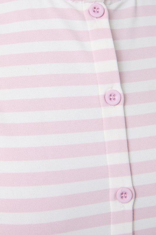 LELIS COLLECTION Women's Top Sleeveless High Neck Stripe Knit Top