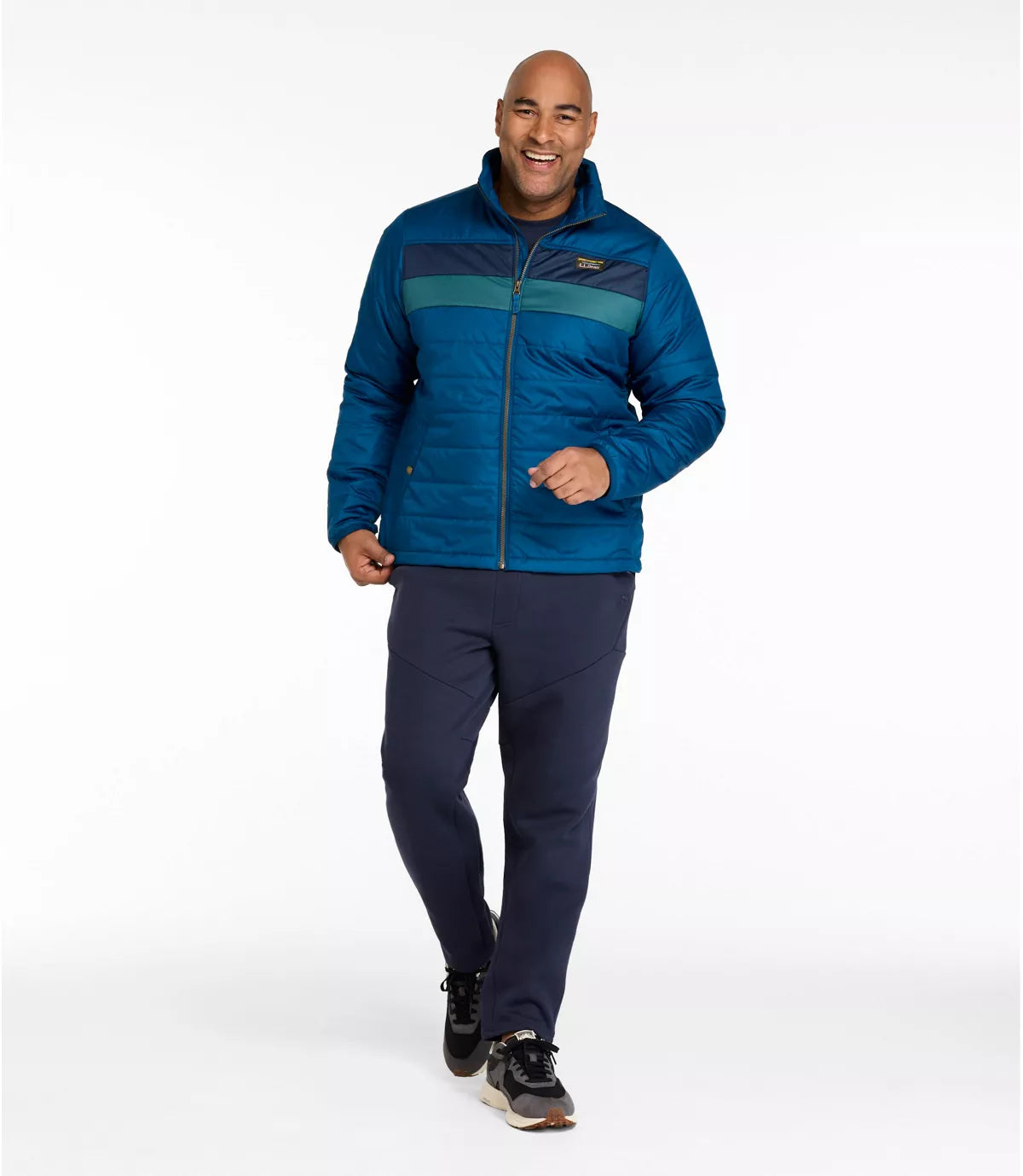 LL Bean Men's Jackets L.L. Bean Men's Mountain Classic Puffer Jacket, Colorblock