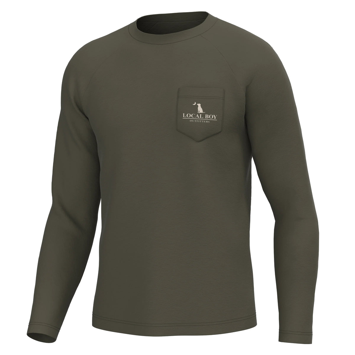 LOCAL BOY OUTFITTERS Kid's Tees Local Boy Youth Brush Camo Mark Long Sleeve Heather Performance Shirt