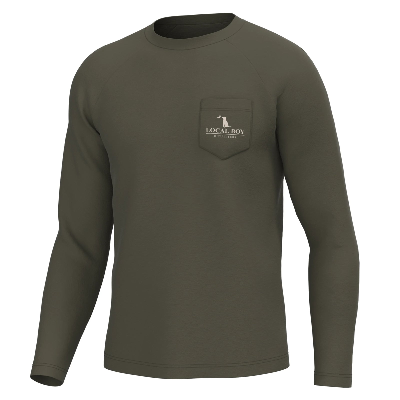 LOCAL BOY OUTFITTERS Kid's Tees Local Boy Youth Brush Camo Mark Long Sleeve Heather Performance Shirt