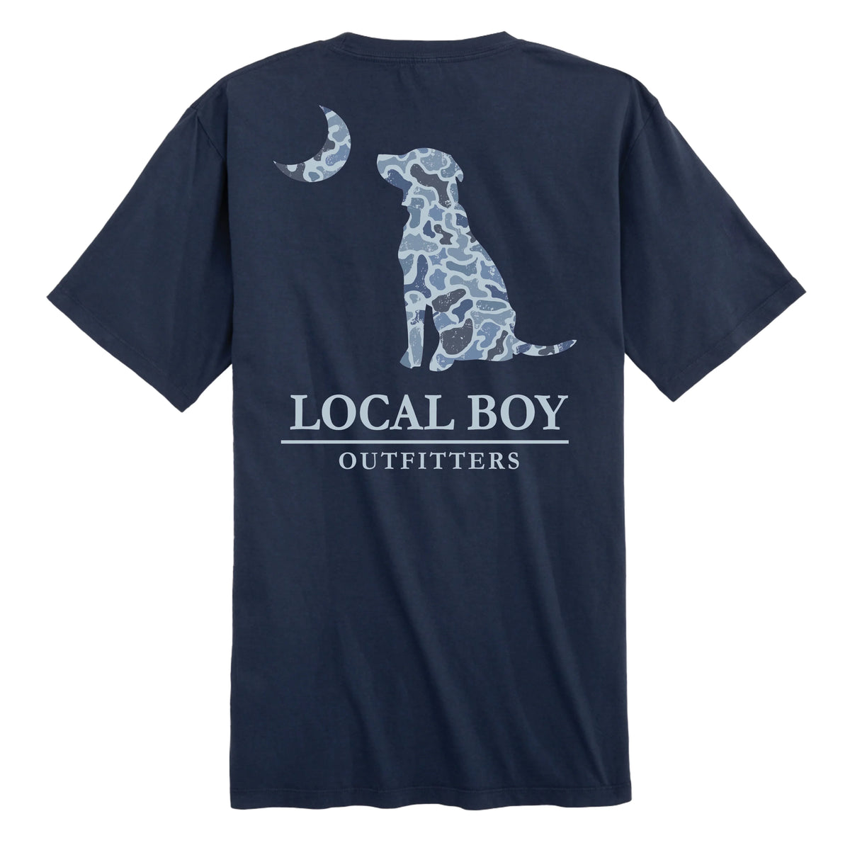 LOCAL BOY OUTFITTERS Kid's Tees Local Boy Youth Distressed LCF Cobalt Dog & Moon T-Shirt