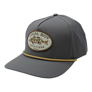 LOCAL BOY OUTFITTERS Men's Hats CHARCOAL / OS Local Boy Men's Vintage Redfish Patch High Crown Rope Hat L3000278CHA