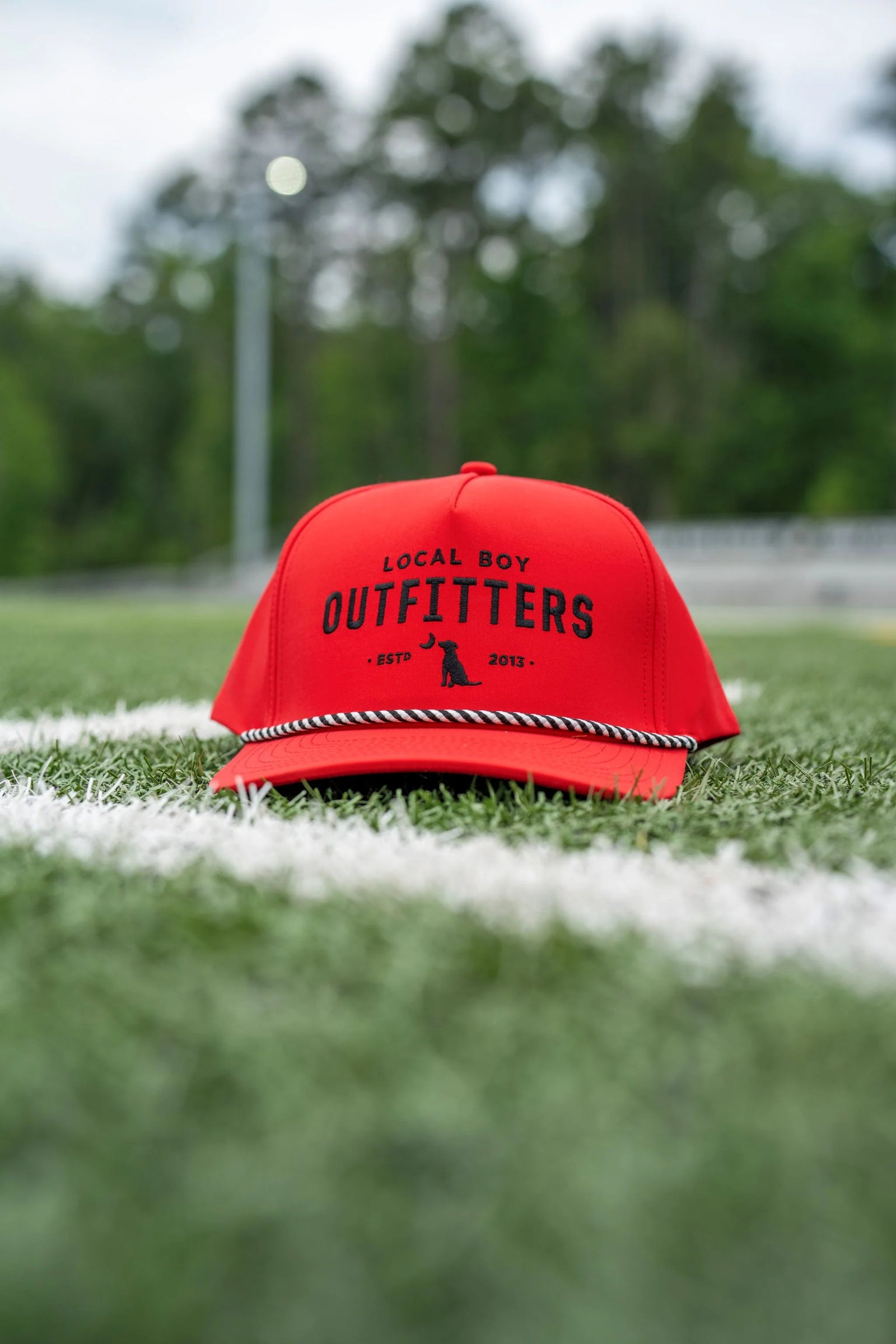 LOCAL BOY OUTFITTERS Men's Hats RED Local Boy Men's Collegiate High Crown Rope Hat L3000811RED