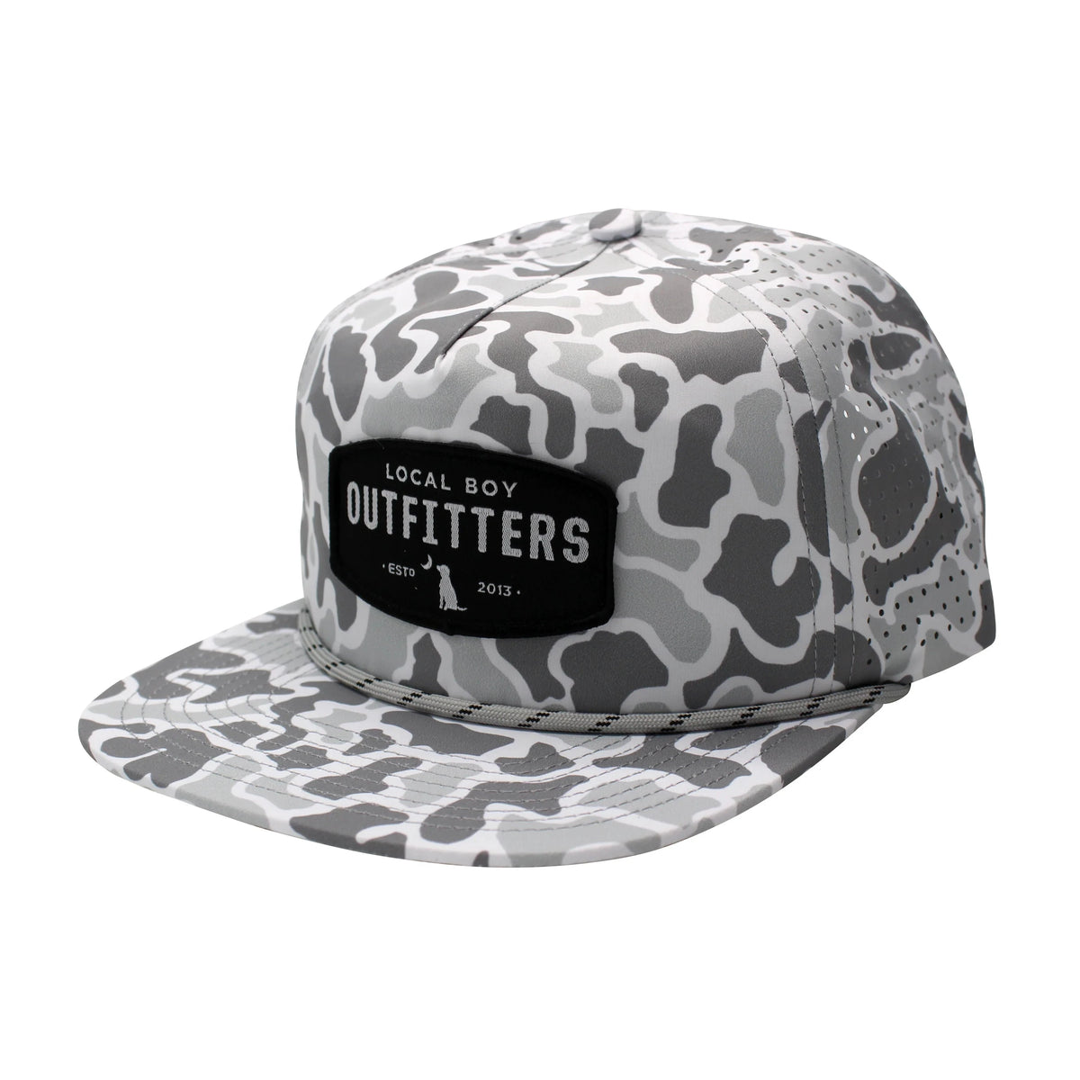 LOCAL BOY OUTFITTERS Men's Hats WHITE LOCALFLAGE / OS Local Boy Men's Perforated Flat Brim Hat L3000248WLCF