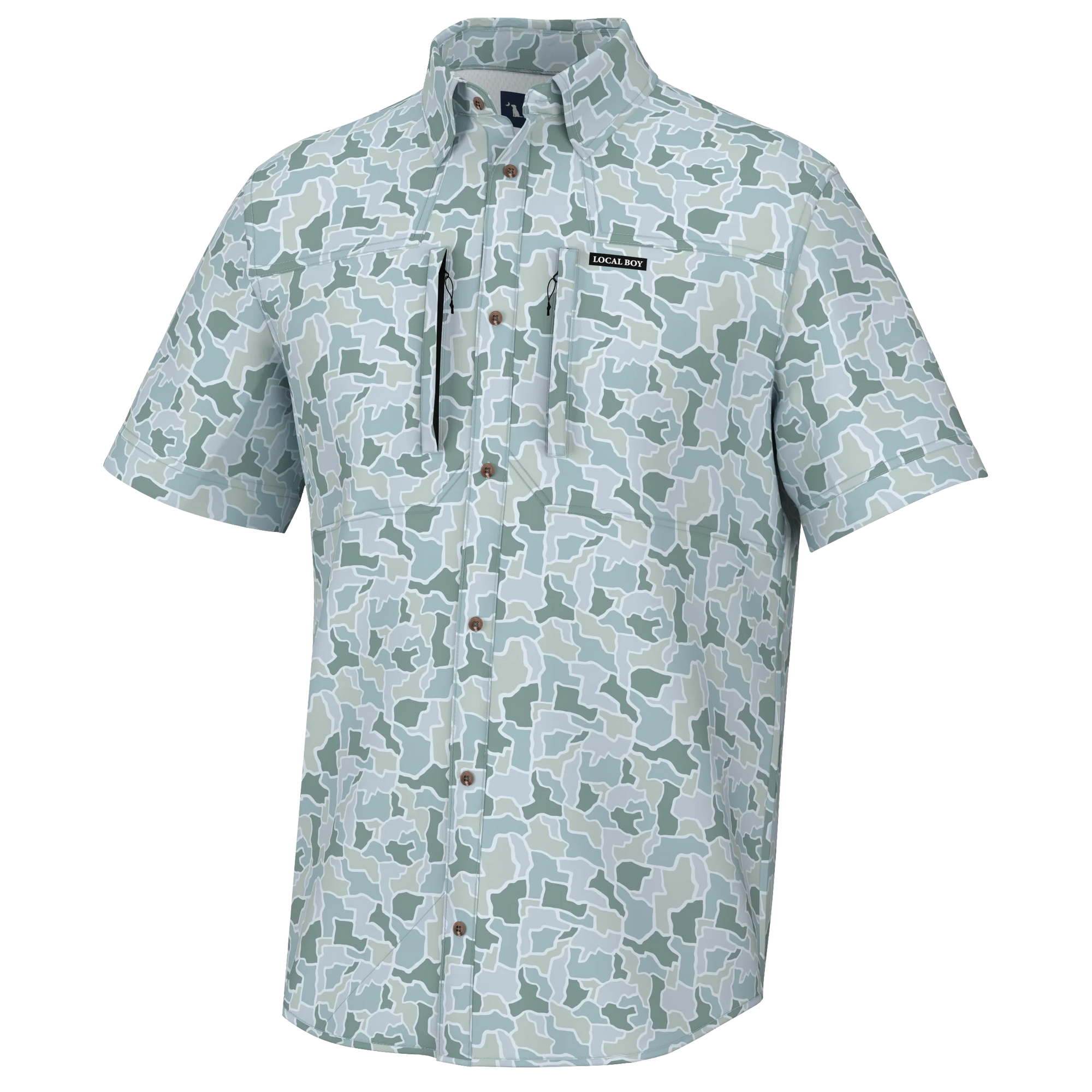LOCAL BOY OUTFITTERS Men's Sport Shirt LOCALFLAGE BLUFF / S Local Boy Men's Backcountry Fishing Shirt L1500048LCB
