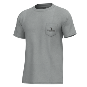 LOCAL BOY OUTFITTERS Men's Tees Local Boy Men's Brush Badge Short Sleeve Heather Performance Shirt