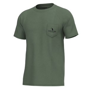 LOCAL BOY OUTFITTERS Men's Tees Local Boy Men's Old Signature Short Sleeve Heather Performance Shirt