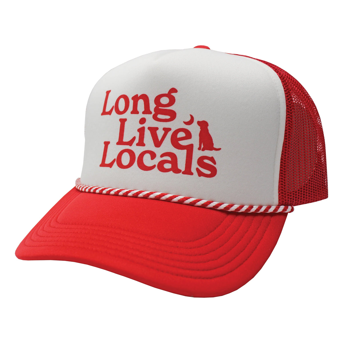 LOCAL GIRL Women's Hat RED/WHITE / - Local Girl Long Live Foam Trucker Hat L5300036