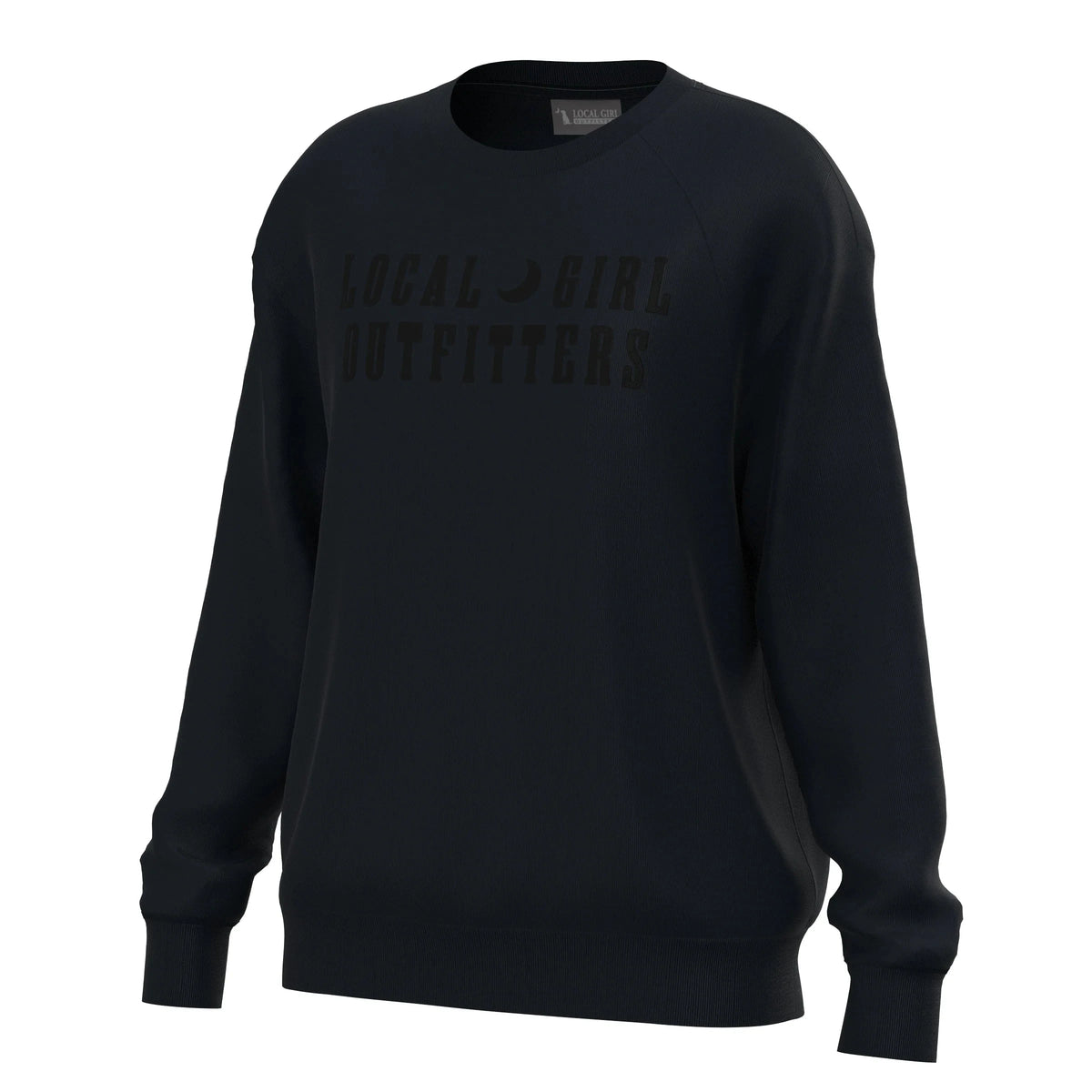 LOCAL GIRL Women's Sweatshirt BLACK / XS Local Girl Moon Cotton Crewneck L5130009B