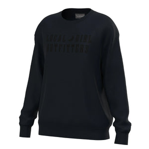 LOCAL GIRL Women's Sweatshirt BLACK / XS Local Girl Moon Cotton Crewneck L5130009B