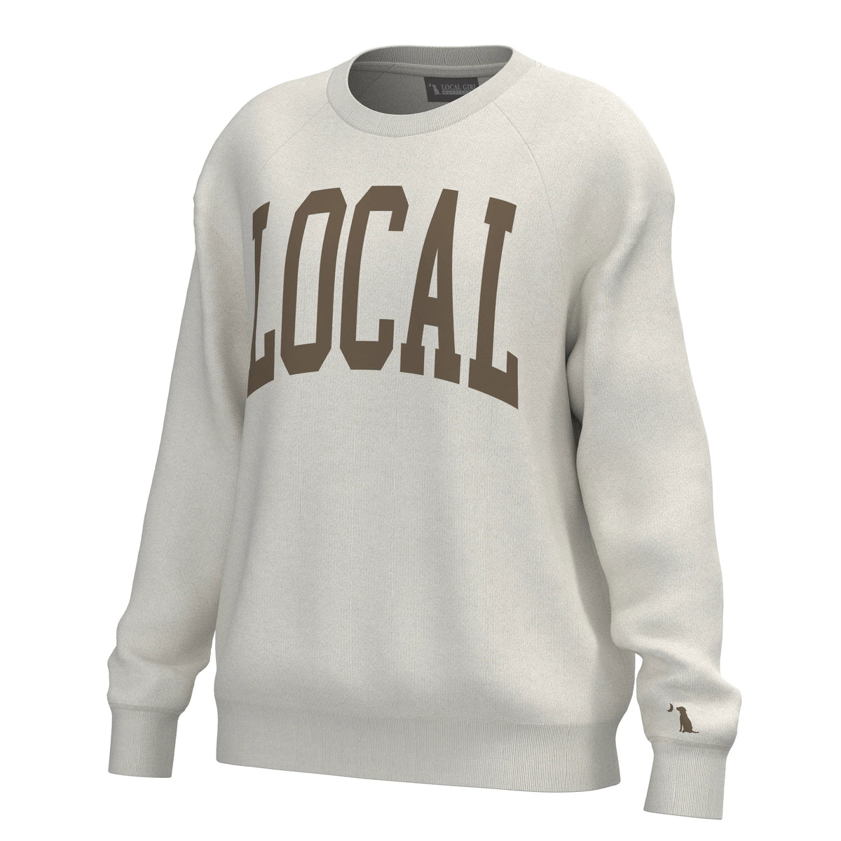 LOCAL GIRL Women's Sweatshirt IVORY / XS Local Girl Crescent Crew L5130024