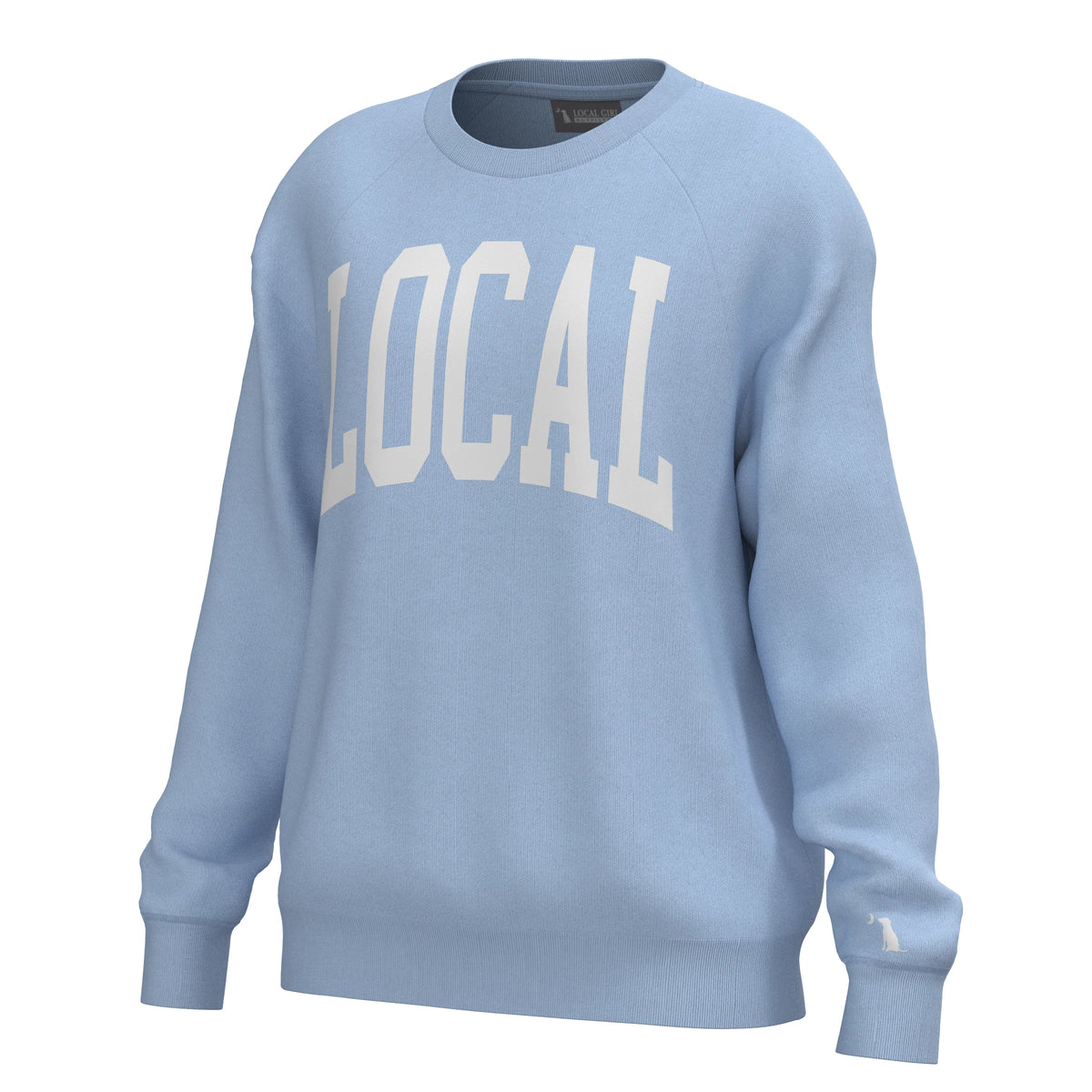 LOCAL GIRL Women's Sweatshirt PERIWINKLE / XS Local Girl Crescent Crew L5130024P