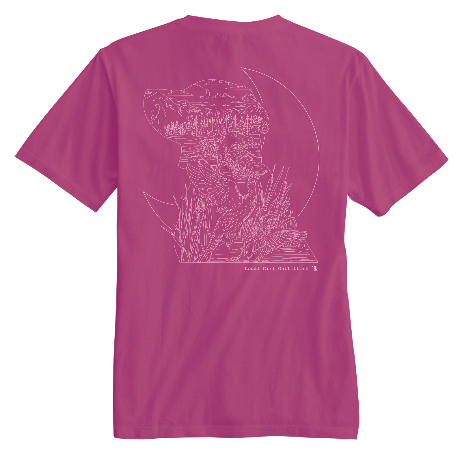 LOCAL GIRL Women's Tee Local Girl Landscape Lines T-Shirt