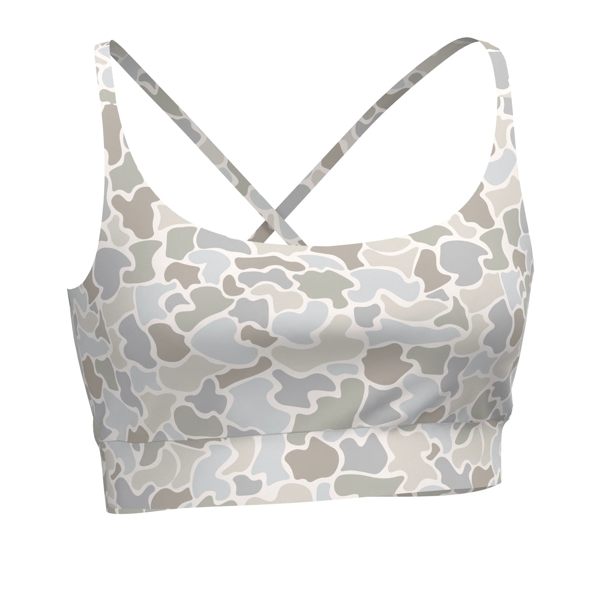 LOCAL GIRL Women's Top FORREST CAMO SALTWATER / XS Local Girl Sports Bra L5140002NEW
