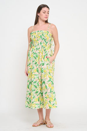 MEET ME IN SANTORINI Women's Dresses Lemon Grove Bliss Maxi Dress || David's Clothing