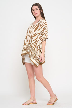 MEET ME IN SANTORINI Women's Top Sienna Woodlands Tunic || David's Clothing