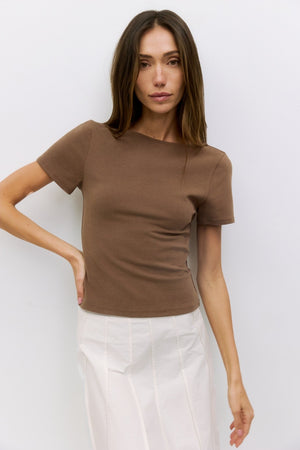 MOD REF CLOTHIN Women's Tops BROWN / S The Breanna Top TAR0408