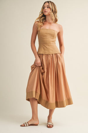 MUSTARD SEED Women's Dresses Corset Lined Strapless Dress