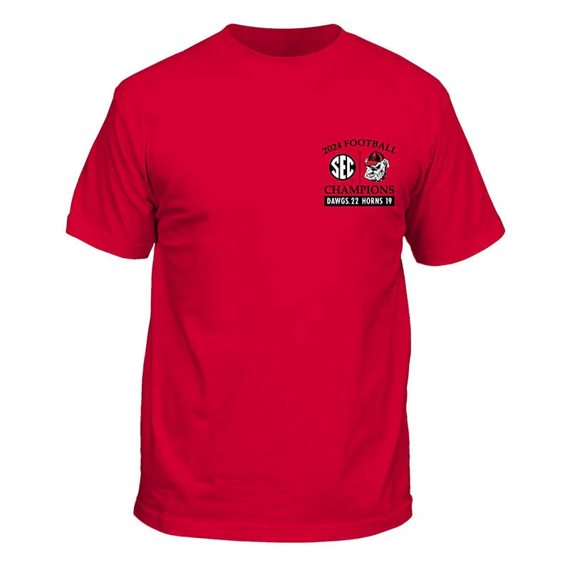 New World Graphics Kid's Tees Youth 2024 UGA SEC Champions Score SS T-Shirt || David's Clothing