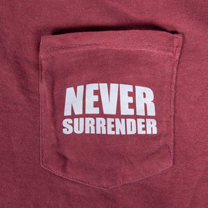 OLD ROW Men's Tees Old Row Never Surrender Trump 2024 Pocket Tee || David's Clothing