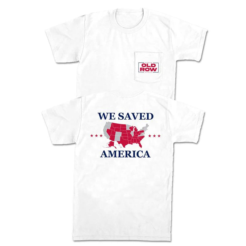 OLD ROW Men's Tees Old Row We Saved America 2024 Pocket Tee