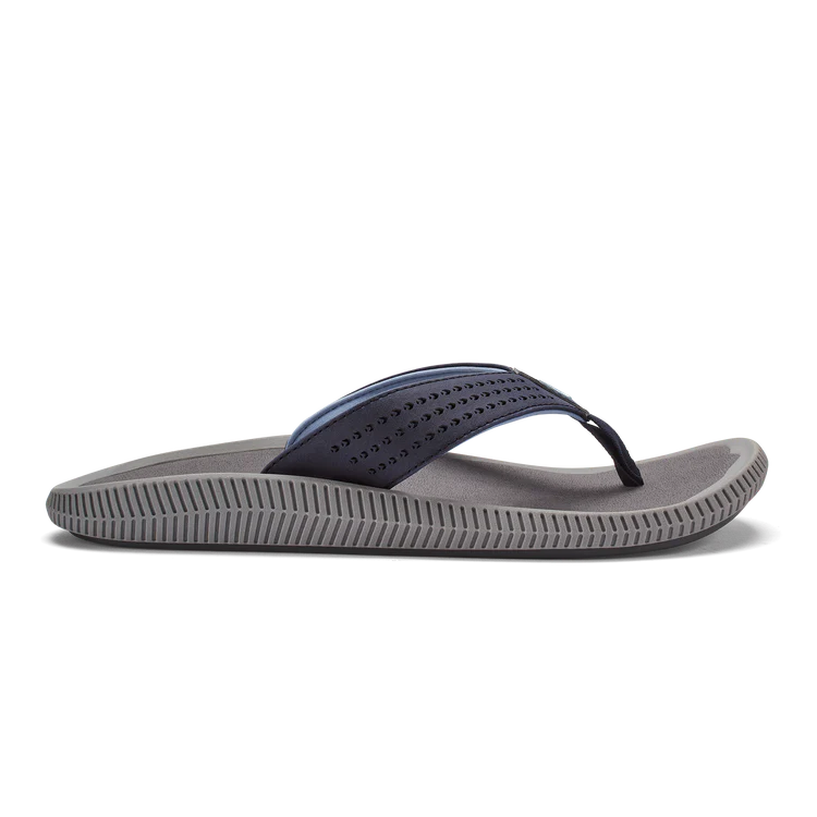 OLUKAI Men's Sandals BLUE DEPTH/CHAR / 8 Olukai Ulele Men’s Beach Sandals || David's Clothing 10435TF26
