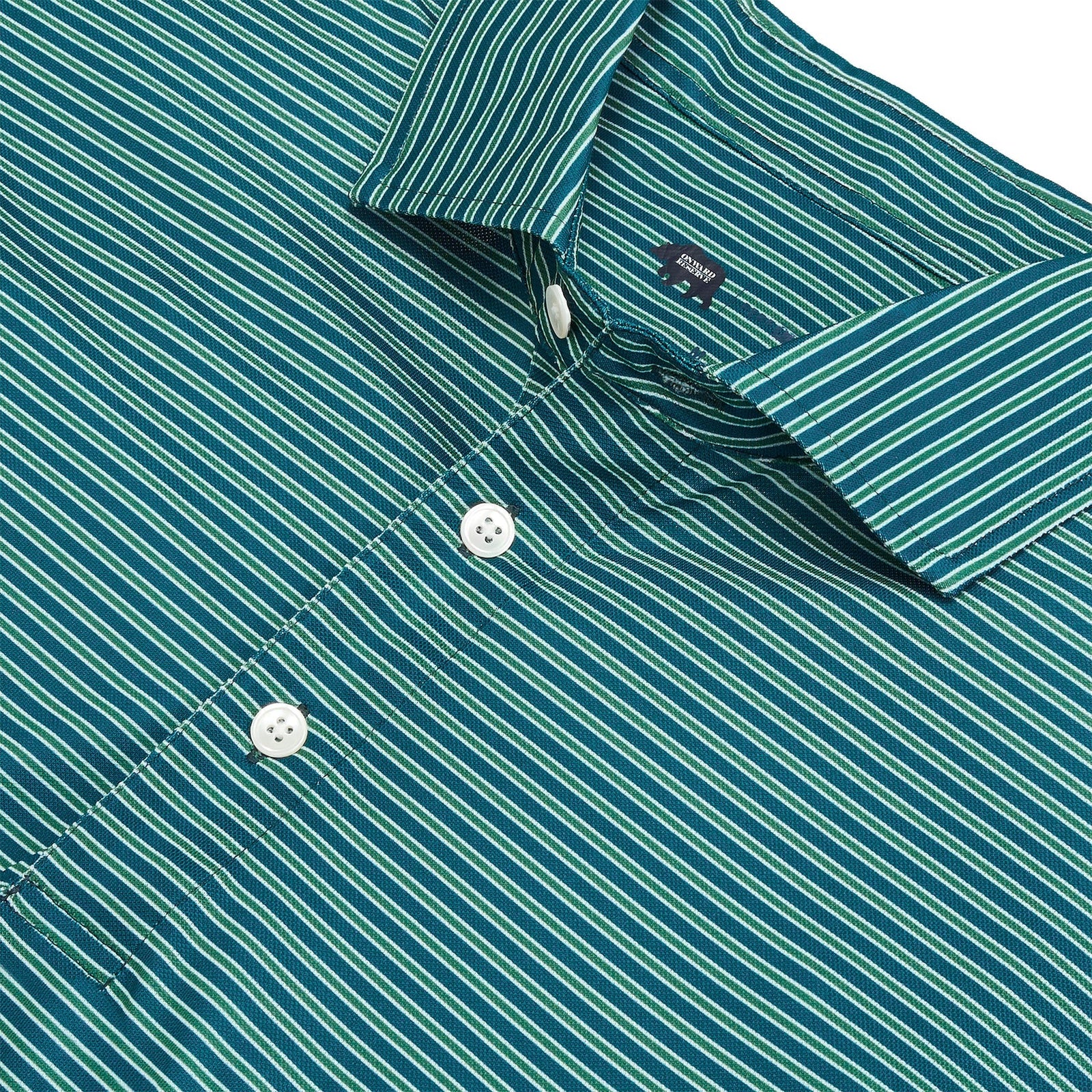 ONWARD RESERVE Men's Polo Onward Reserve Trophy Stripe Performance Pique Polo - Blue Wing Teal