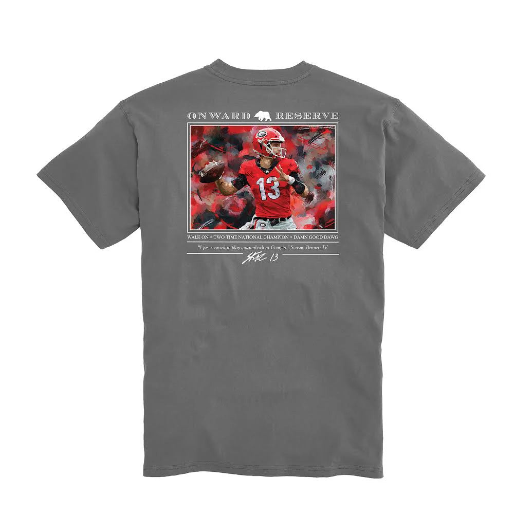 ONWARD RESERVE Men's Tees Onward Reserve Stetson Bennett Tee - Granite || David's Clothing