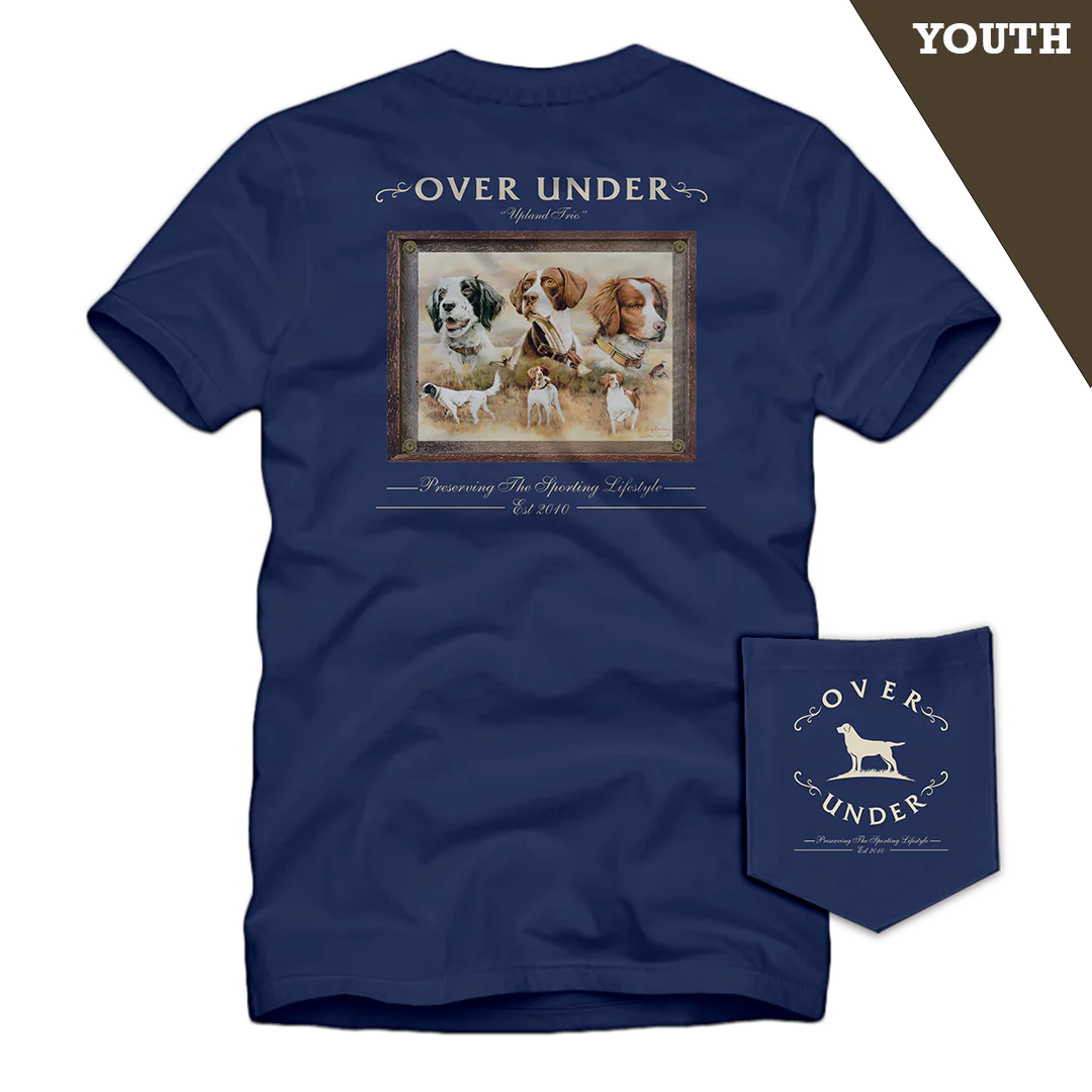 OVER UNDER CLOTHING Kid's Tees Over Under S/S Youth Upland Trio T-Shirt Navy || David's Clothing