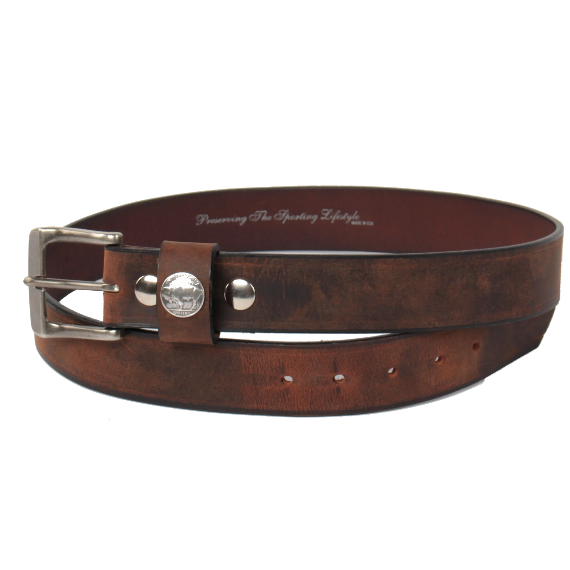 OVER UNDER CLOTHING Men's Belts Over Under The American Heritage Bison Belt || David's Clothing