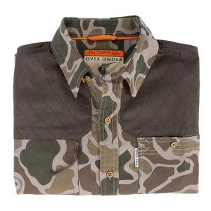 OVER UNDER CLOTHING Men's Sport Shirt Over Under Field Champion Shirt Duck Camo/Brown || David's Clothing