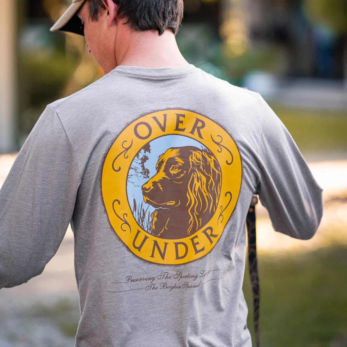 OVER UNDER CLOTHING Men's Tees Over Under L/S Boykin Crest T-Shirt Driftwood