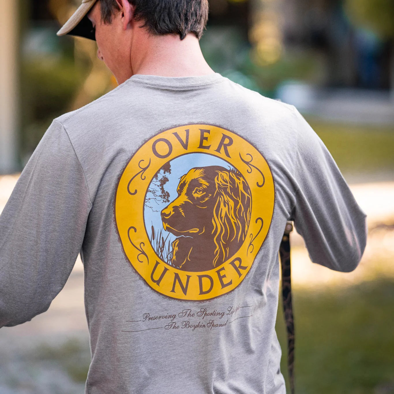 OVER UNDER CLOTHING Men's Tees Over Under L/S Boykin Crest T-Shirt Driftwood