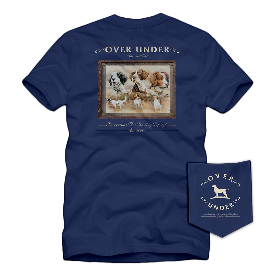 OVER UNDER CLOTHING Men's Tees Over Under S/S Upland Trio T-Shirt Navy || David's Clothing