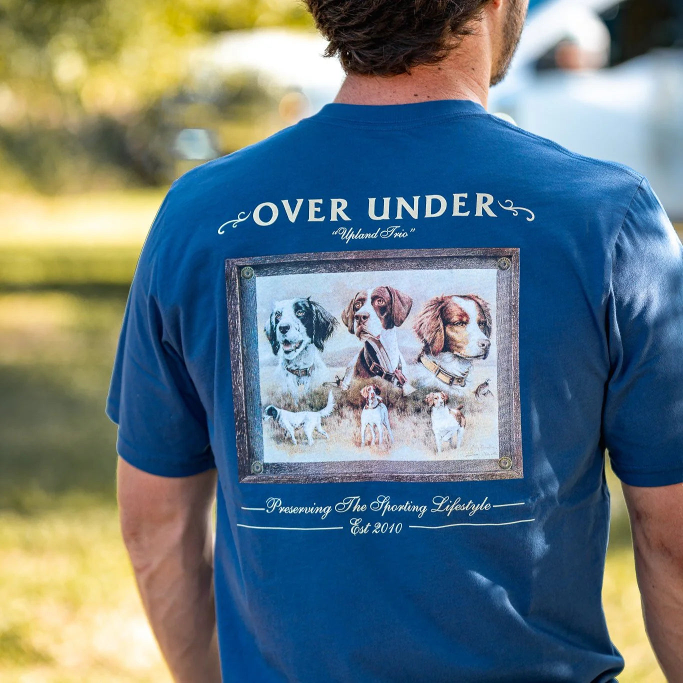 OVER UNDER CLOTHING Men's Tees Over Under S/S Upland Trio T-Shirt Navy || David's Clothing