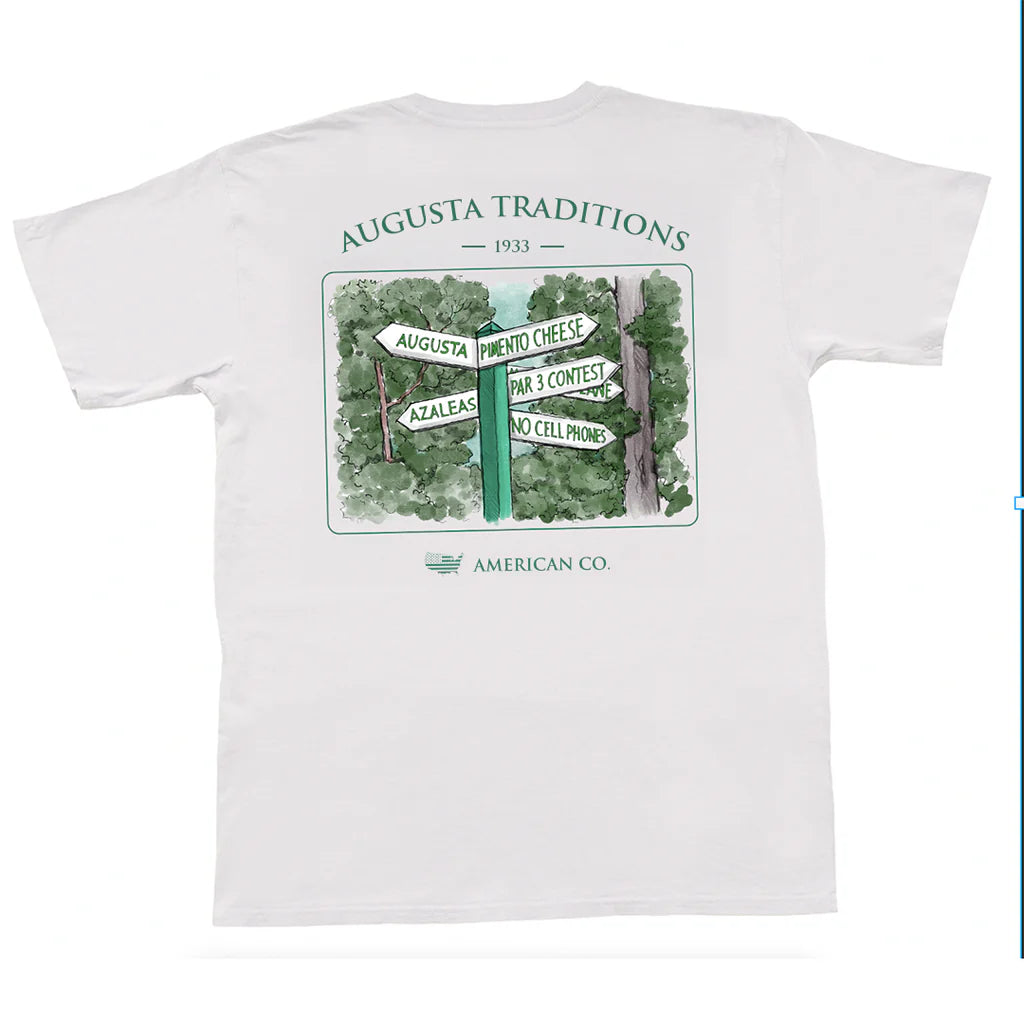 PEACH STATE PRIDE Men's Tees Peach State Pride Augusta Traditions Short Sleeve Pocket Tee