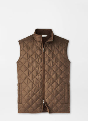 PETER MILLAR Men's Jackets CHESTNUT / M Peter Millar Essex Quilted Travel Vest || David's Clothing MF23Z13CH
