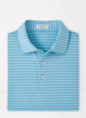 PETER MILLAR Men's Polo CYAN / M Peter Millar Drum Performance Polo || David's Clothing MF24EK08SC