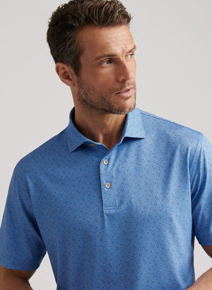 PETER MILLAR Men's Polo Peter Millar Costanzo Geo Performance Jersey Polo || David's Clothing