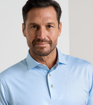 PETER MILLAR Men's Polo Peter Millar Gingham Performance Jersey Polo