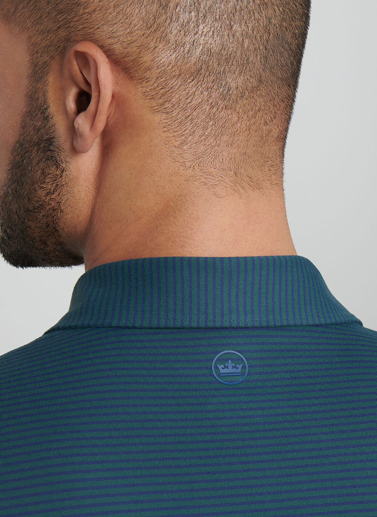 PETER MILLAR Men's Polo Peter Millar Lyons Stripe Performance Jersey Long-Sleeve Polo