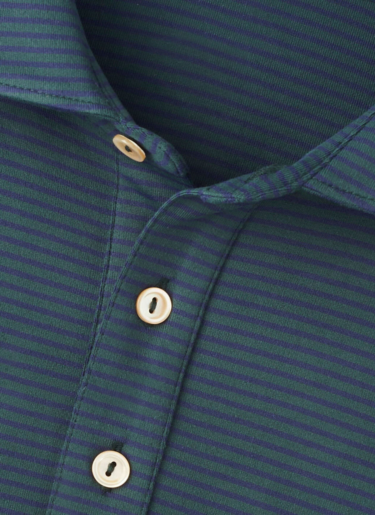 PETER MILLAR Men's Polo Peter Millar Lyons Stripe Performance Jersey Long-Sleeve Polo