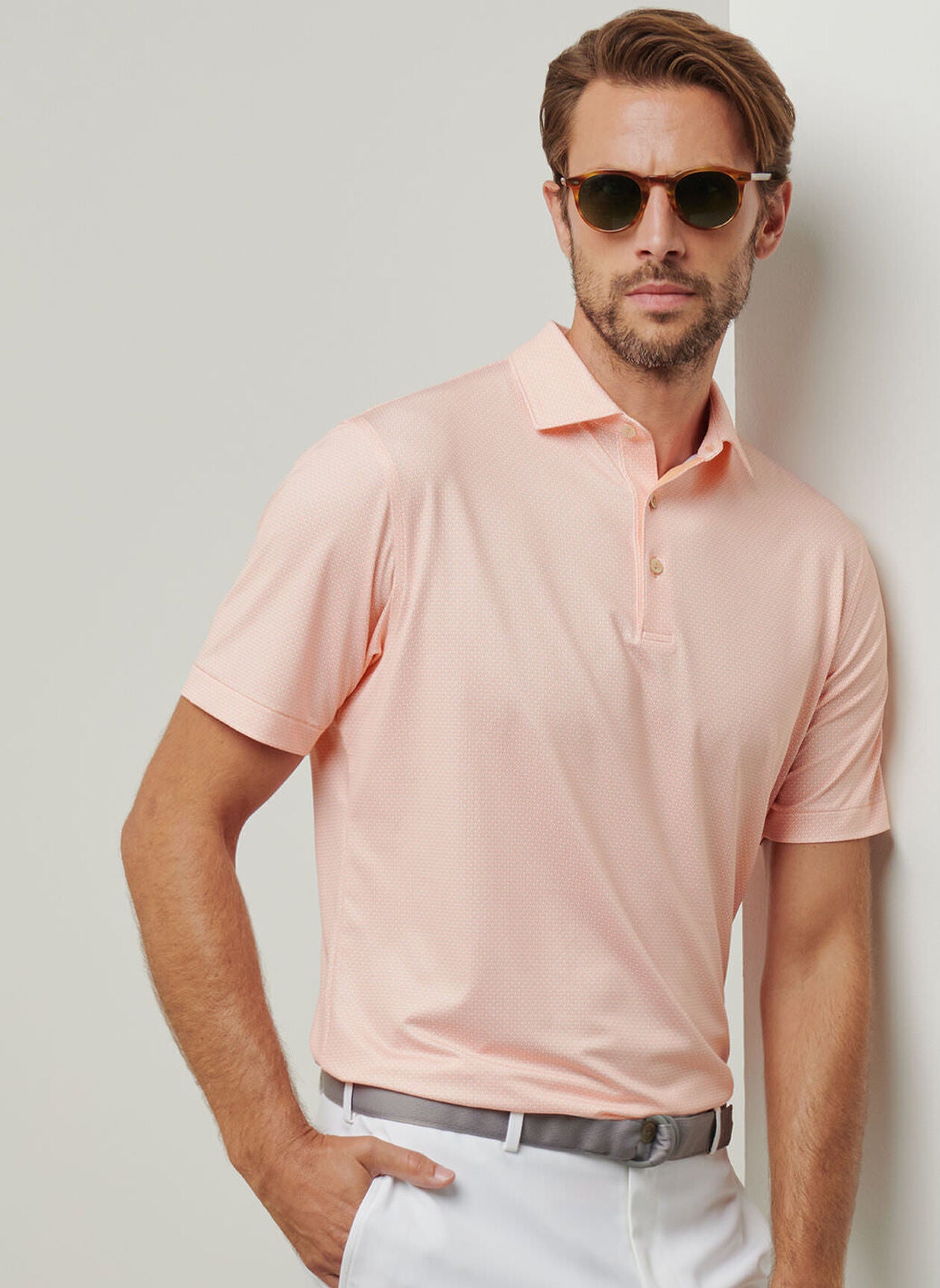 PETER MILLAR Men's Polo Peter Millar Santos Geo Performance Jersey Polo