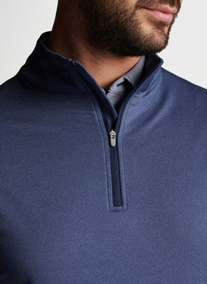 PETER MILLAR Men's Pullover Peter Millar Perth Performance Melange Quarter-Zip || David's Clothing