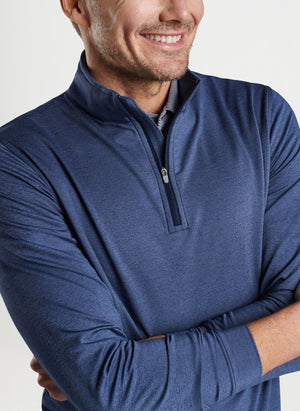 PETER MILLAR Men's Pullover Peter Millar Perth Performance Melange Quarter-Zip || David's Clothing