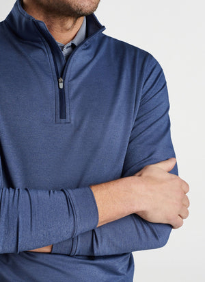 PETER MILLAR Men's Pullover Peter Millar Perth Performance Melange Quarter-Zip || David's Clothing